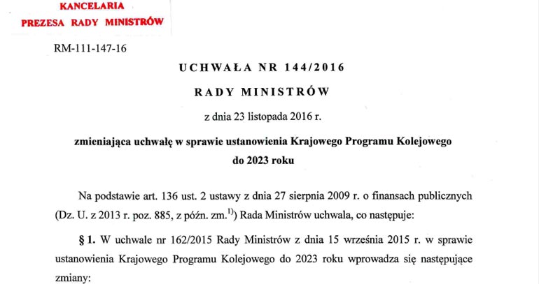 Program kolejowy